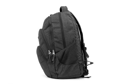 Small hiking backpack on white background