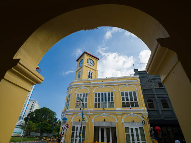 istock Famous clock tower in city center 1458695611