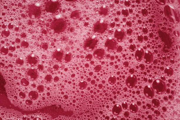 istock Pink foam texture. Viva magenta abstract background. 1458697866