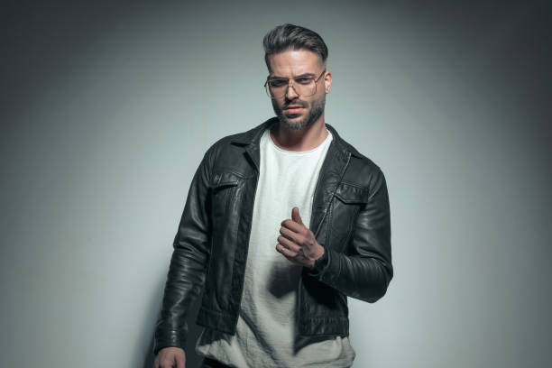 istock young casual man posing with sensual vibe 1458701011