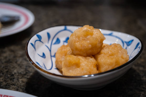 istock Fried shrimp meatballs in a ceramic dish 1458702583