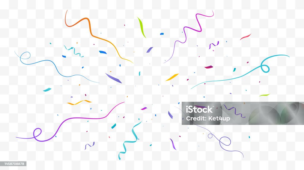 Utk Confetti Confetti Vector Background Party Design With Colorful Confetti Stock ...