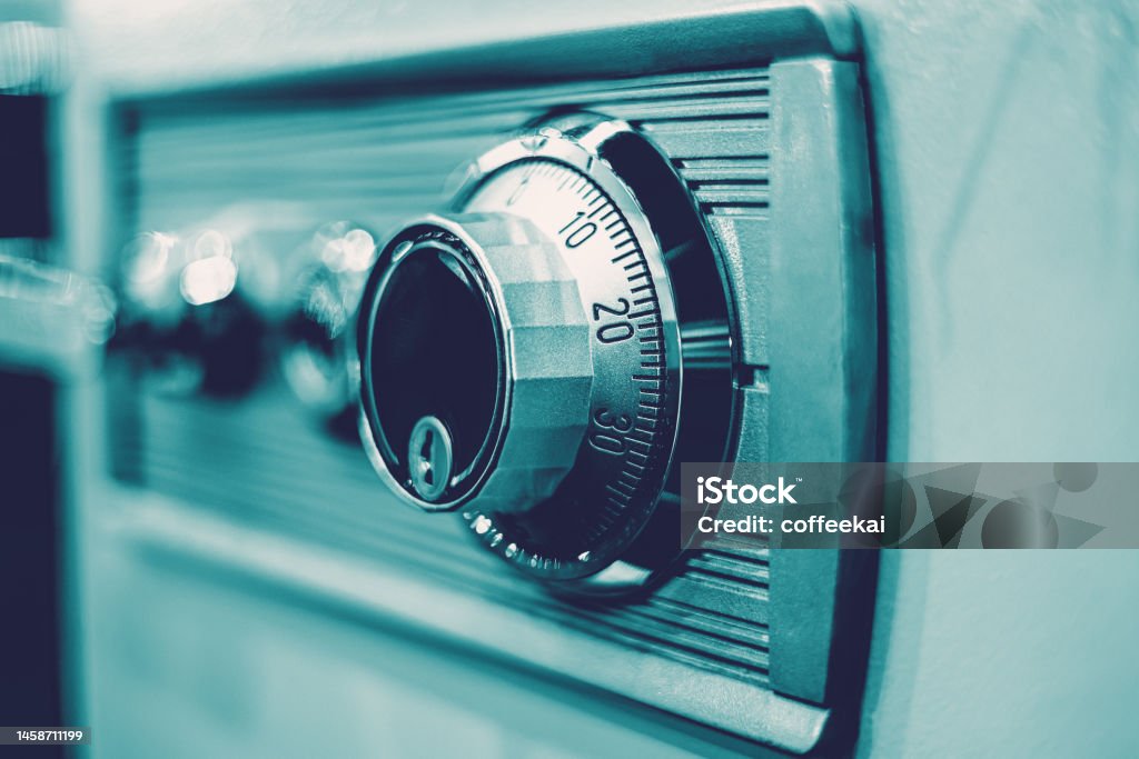 Bank Code Lock Closeup Rotation Dial Number Key Lock On Safe Box For Security Code ...