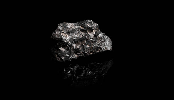 istock Macro Close up image of raw material Manganese Ore rock isolated 1458711458