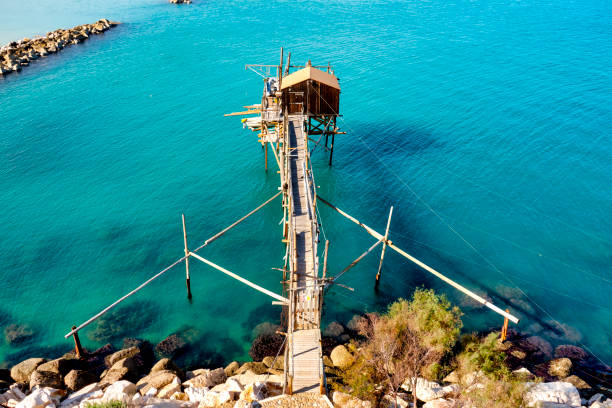 View of the Trabucco di Celestino, Termoli, Italy
