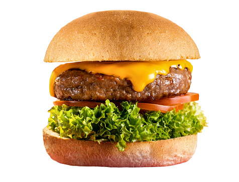 burger isolated on white