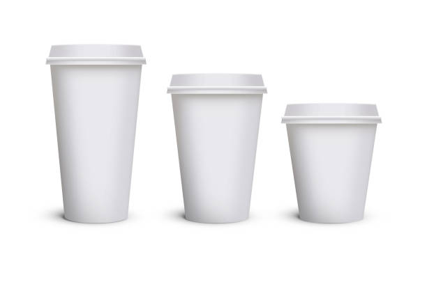 istock White blank takeaway paper, carton or cardboard coffee cup in different size on isolated white background, including clipping path for cutout. Empty tea mockup for presentation on isolated background. 1458721965