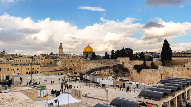 istock Panoramic views of ancient Jerusalem and surrounding area 1458725167