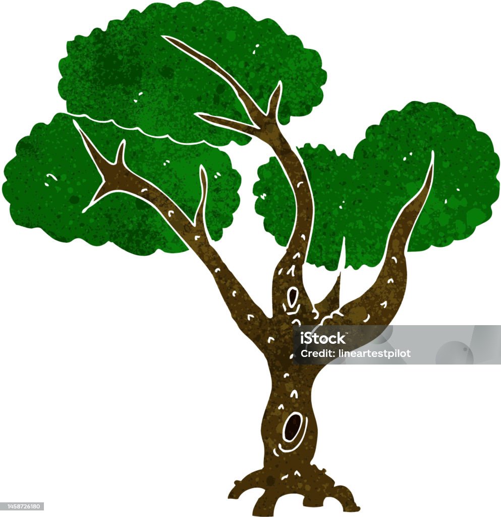 Cartoon Treeview Cartoon Tree Stock Illustration - Download Image Now - Art, Cartoon ...