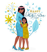 istock Happy mother's day. Indian Mother hug her daughter . Mom's love. 1458732795