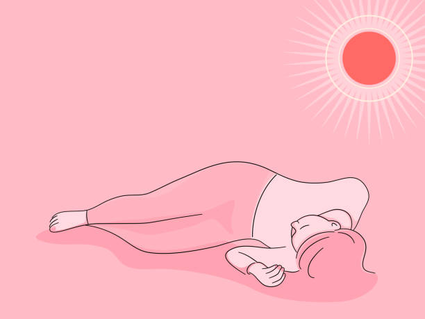 A Fainting and passing out woman in the sun. Sunstroke concept. flat vector illustration. A Fainting and passing out woman in the sun. Sunstroke concept. flat vector illustration. faint stock illustrations