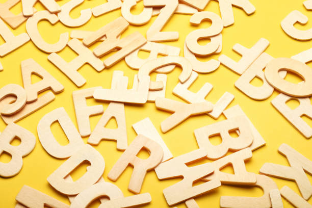 istock Alphabet letters on the colored background 1458738785