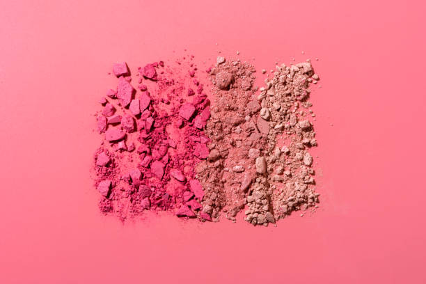 istock Abstract composition made from crushed face powder and blush 1458742396