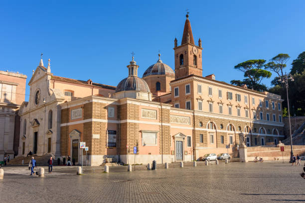 istock Architecture of Piazza del Popolo square, Rome, Italy 1458743329