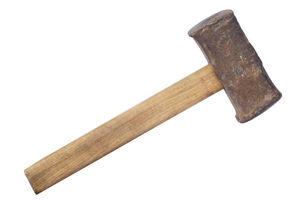 istock sledgehammer with wooden handle isolated from background 1458743340
