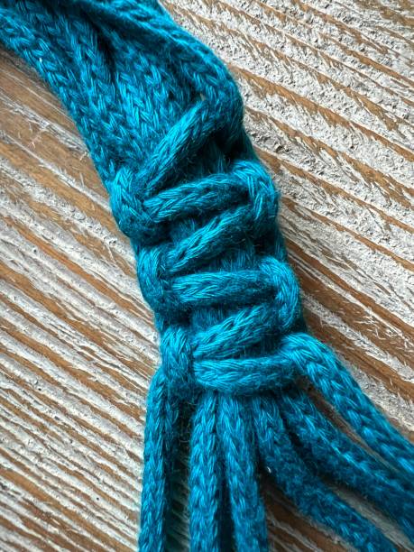 istock Close-up photograph of a macrame knot 1458744674