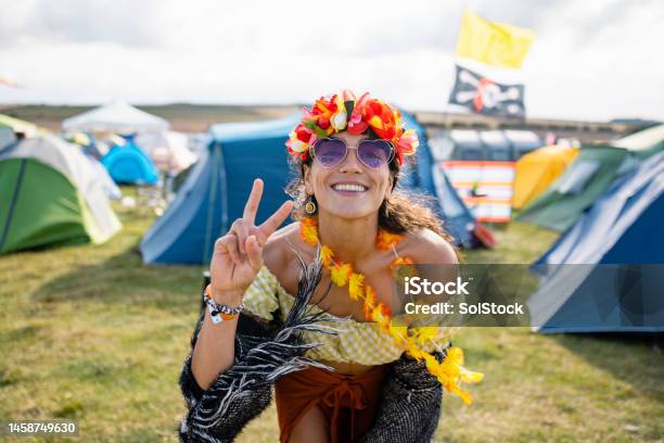 Peace Out Baby Stock Photo - Download Image Now - Music Festival, Hippie, Tent