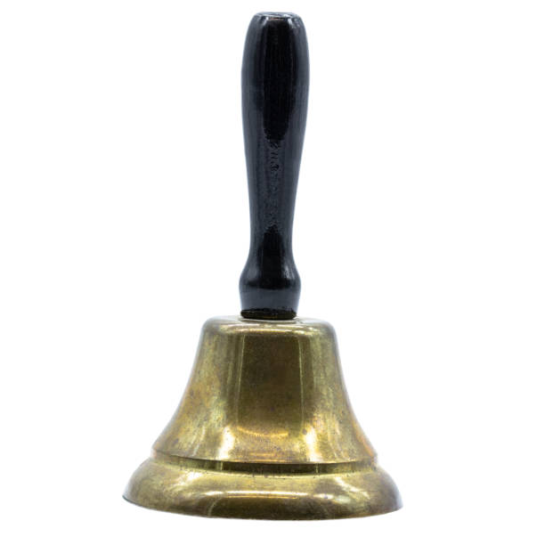 istock one brass or golden wooden hand bell 1458750920