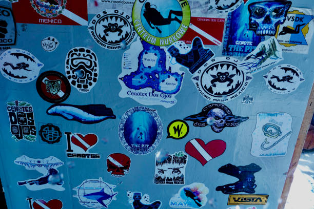 istock Stickers on Display at Cenote 1458753774