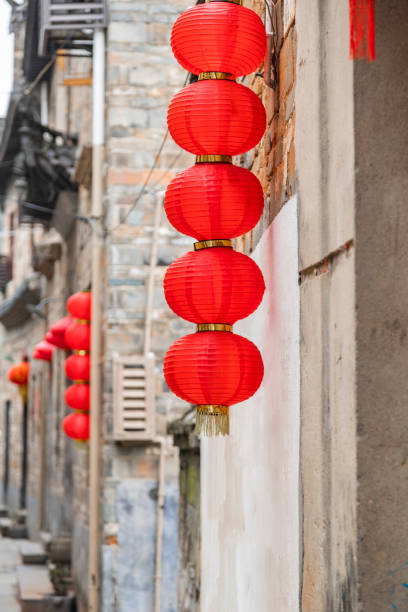 istock Hanging lanterns at the door 1458757572