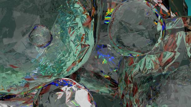 green glassy fused meta balls spheres abstract dramatic passionate luxurious luxurious 3D rendering graphic design elemental background material. High quality 3d illustration