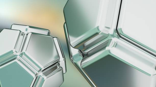 istock green metallic ico Sphere crushed and extruded shape abstract, dramatic, passionate, luxurious and exclusive 3D rendering graphic design elemental background material 1458762018