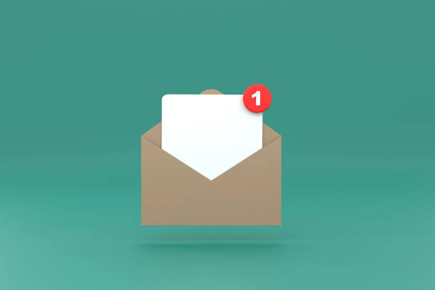 istock Mail notification one new email message in the inbox concept isolated. 1458762850