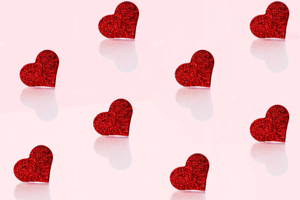 istock Red hearts on pink. Valentine day background 1458765534