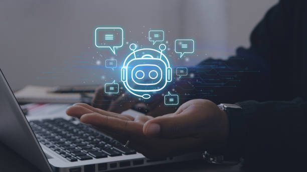 istock Businessman holding digital chatbot for provide access to information and data in online network.Artificial intelligence. 1458771548
