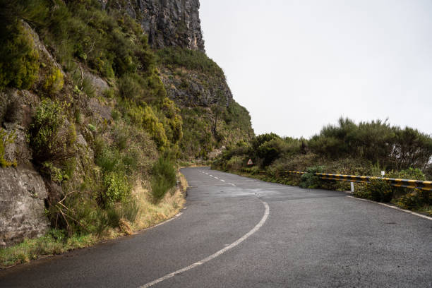 istock Road at a mountains pass on Madeira Portugal 1458776024