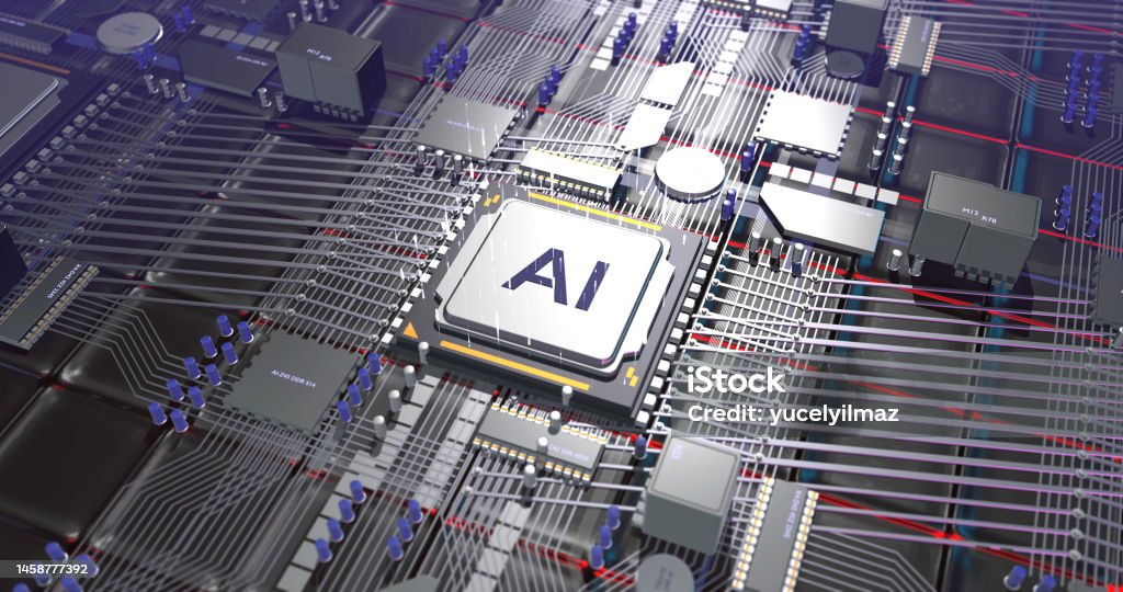 Intelligent Cpu Chip Artificial Intelligence Cpu Chip Processing And Transferring Data To ...