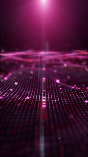istock Pink background, Valentine heart shape particle landscape background. 1458777618