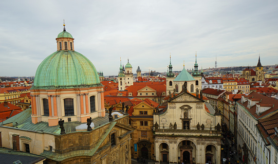 The beauty of the buildings in old town, Prague.