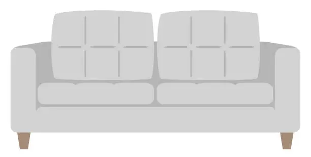 Vector illustration of The sofa isolated on white background