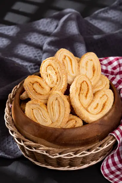 Photo of Bakery And Pastry - Tasty Puff Pastry Hearts Covered With Sugar