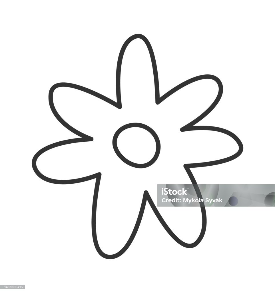 Spring Flowers Line Spring Flowers Line Art Contemporary Floral Design Stock Illustration ...