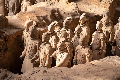 The vast excavation site of the Terra Cotta Soldiers outside Xi'an, China.