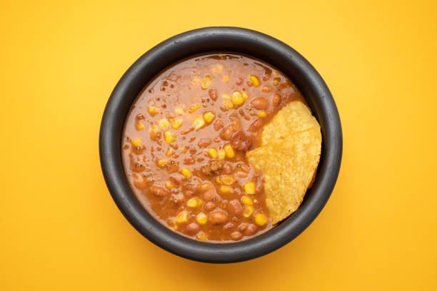 istock Mexican typical dish Chili Con Carne on black dish 1458816616
