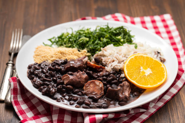 istock black beans stew with sausages on a white dish 1458816777