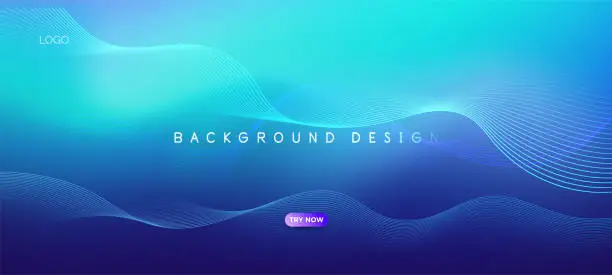 Vector illustration of Abstract multi colored blurred gradient fluid background design