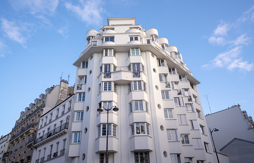 apartment buildings in Paris, France