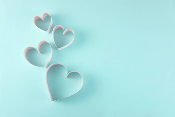 Heart shaped papers with copy space
