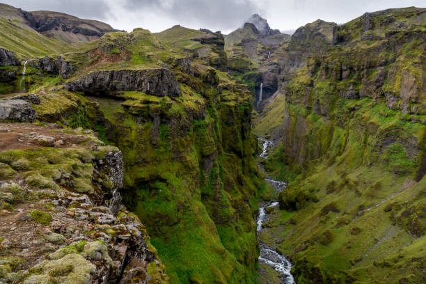 istock Mulagljufur canyon with river in Iceland 1458823657