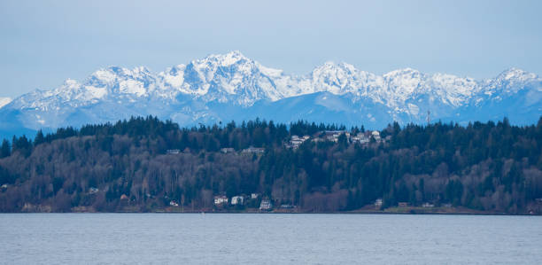 istock Washington State Ferry Leaves Kingston With Olympic Mountains in Background 1458824028