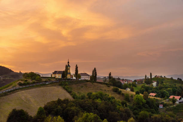 istock View of Kitzeck in Austria in the evening 1458826131