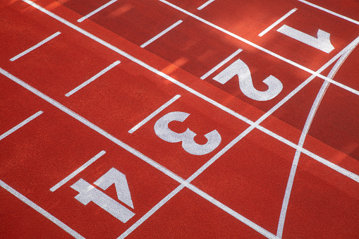 red plastic runway background