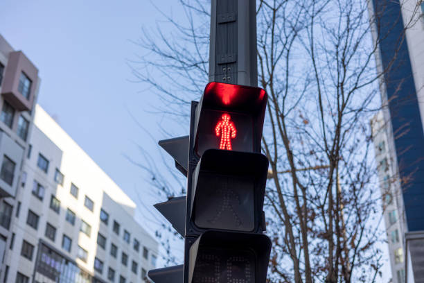istock Red light on the crosswalk signs 1458834666