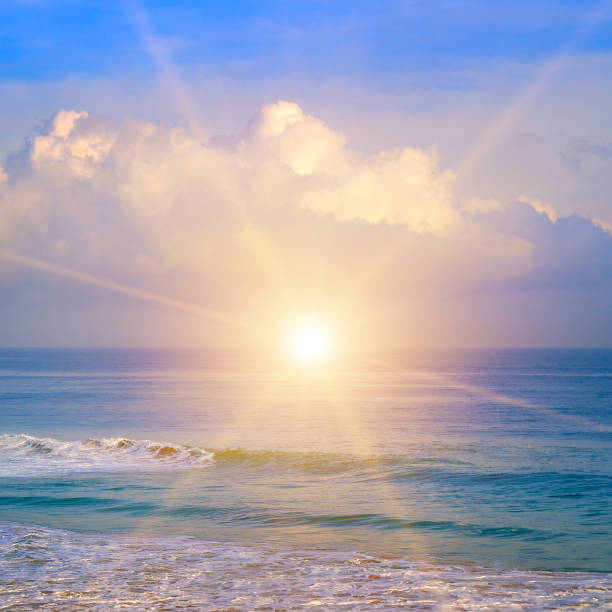 istock Beautiful tropical sea and sunrise. 1458837811