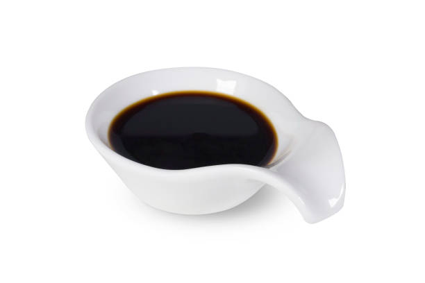 istock Dish with soy sauce isolated on white background. 1458838722