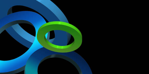 Futuristic Blue Circles Background